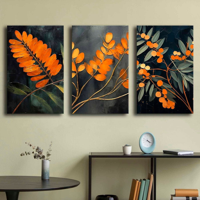 Wallity Conjunto de 3 Lienzos Decorativos Multicolor 45 x 70 cm